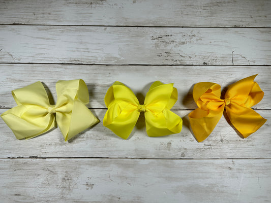 6Inch Yellow Clip Bow