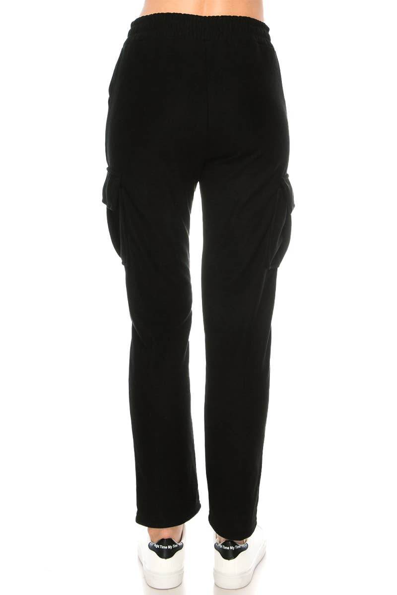 Tapered Corduroy Fleece Jogger Cargo Trousers