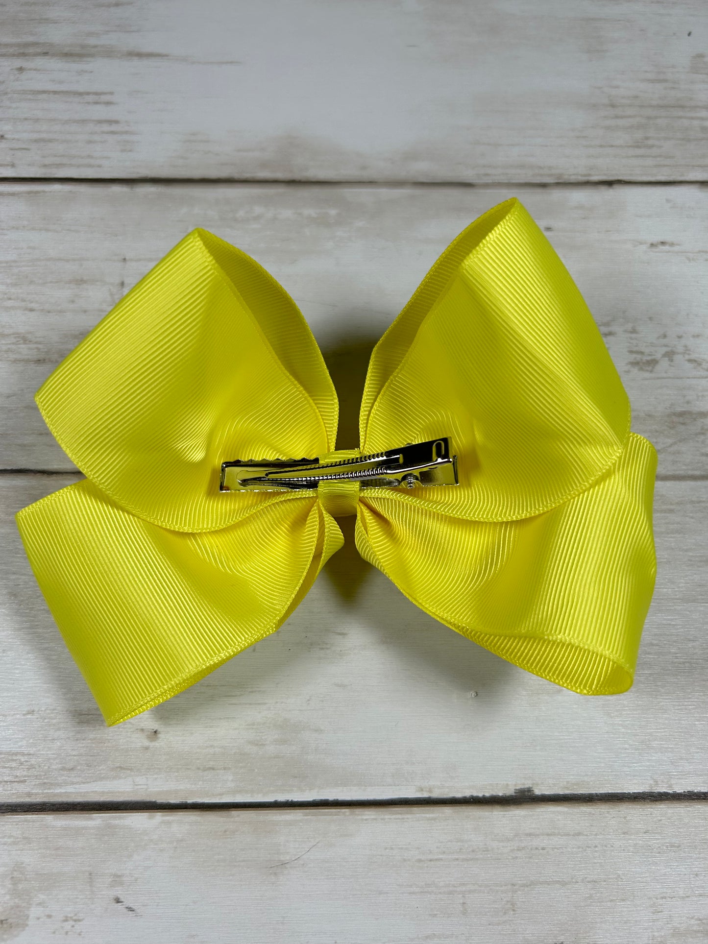6Inch Yellow Clip Bow