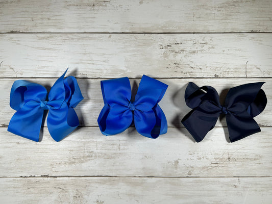 6Inch Blue Clip Bow