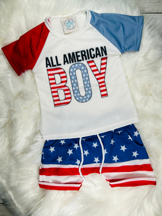 All American Boy Swim Outfit Set