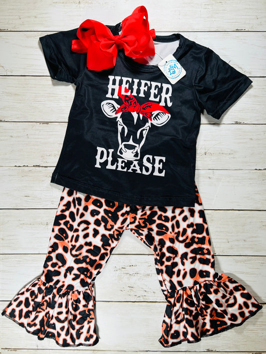 Heifer Please Bell Bottoms Pant Outfit Set