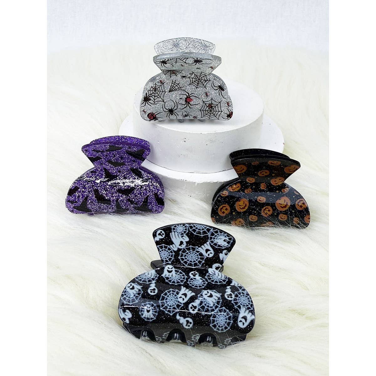 Halloween Theme Printed Mini Hair Claw Clip