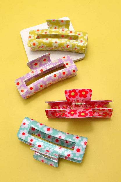 JUMBO PREMIUM DAISY HAIR CLAW CLIPS