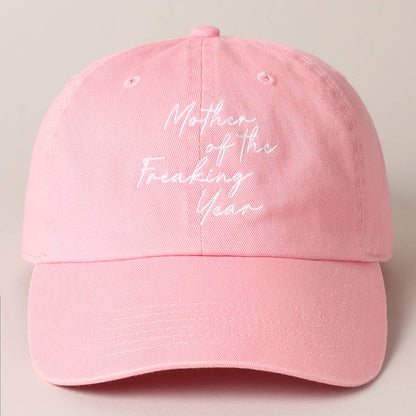 "Mother of the Freaking Year" Embroidery Baseball Cap