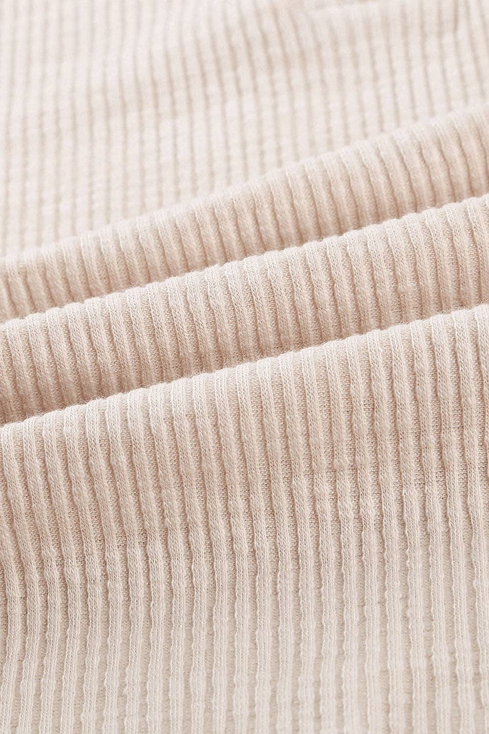 Crochet Lace Hem Sleeve Half-Button Top