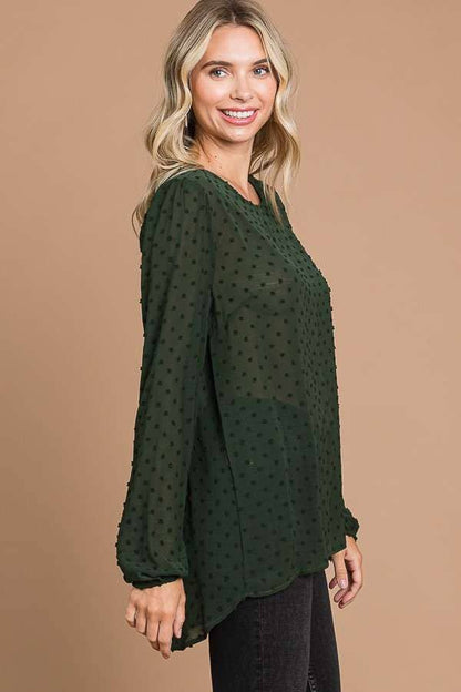 Crew Neck High And Low Top