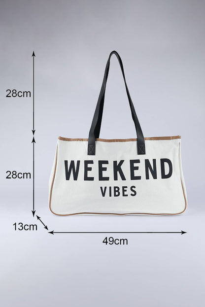 WEEKEND VIBES Canvas Tote
