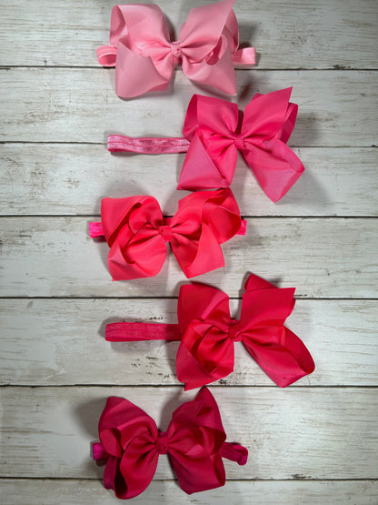 6Inch Pink Headband Bow