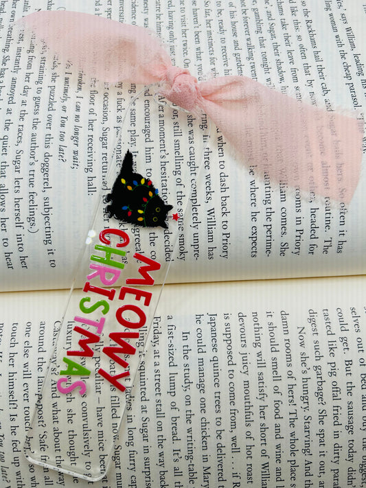 Meowy Christmas Bookmark