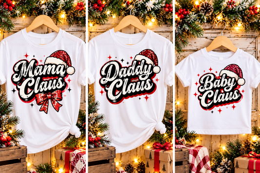 Family Claus Matching Christmas Shirts