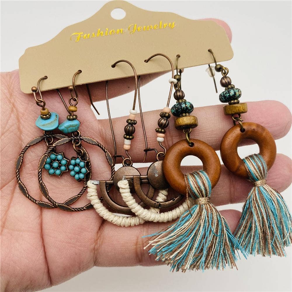 Women's Earrings Boho 3 Piece Set