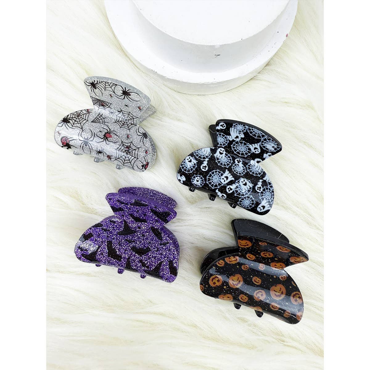 Halloween Theme Printed Mini Hair Claw Clip