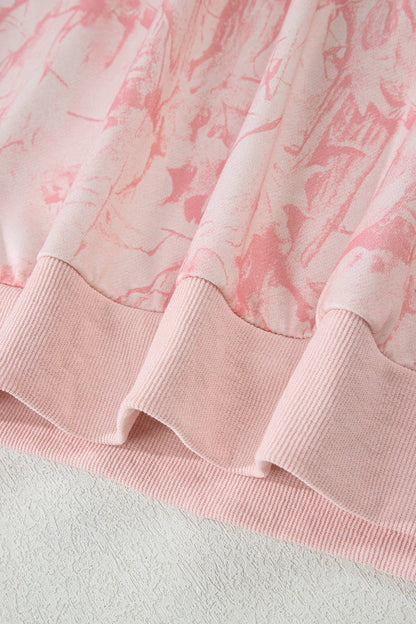 Love Camo Mock Neck Baggy Sweatshirt