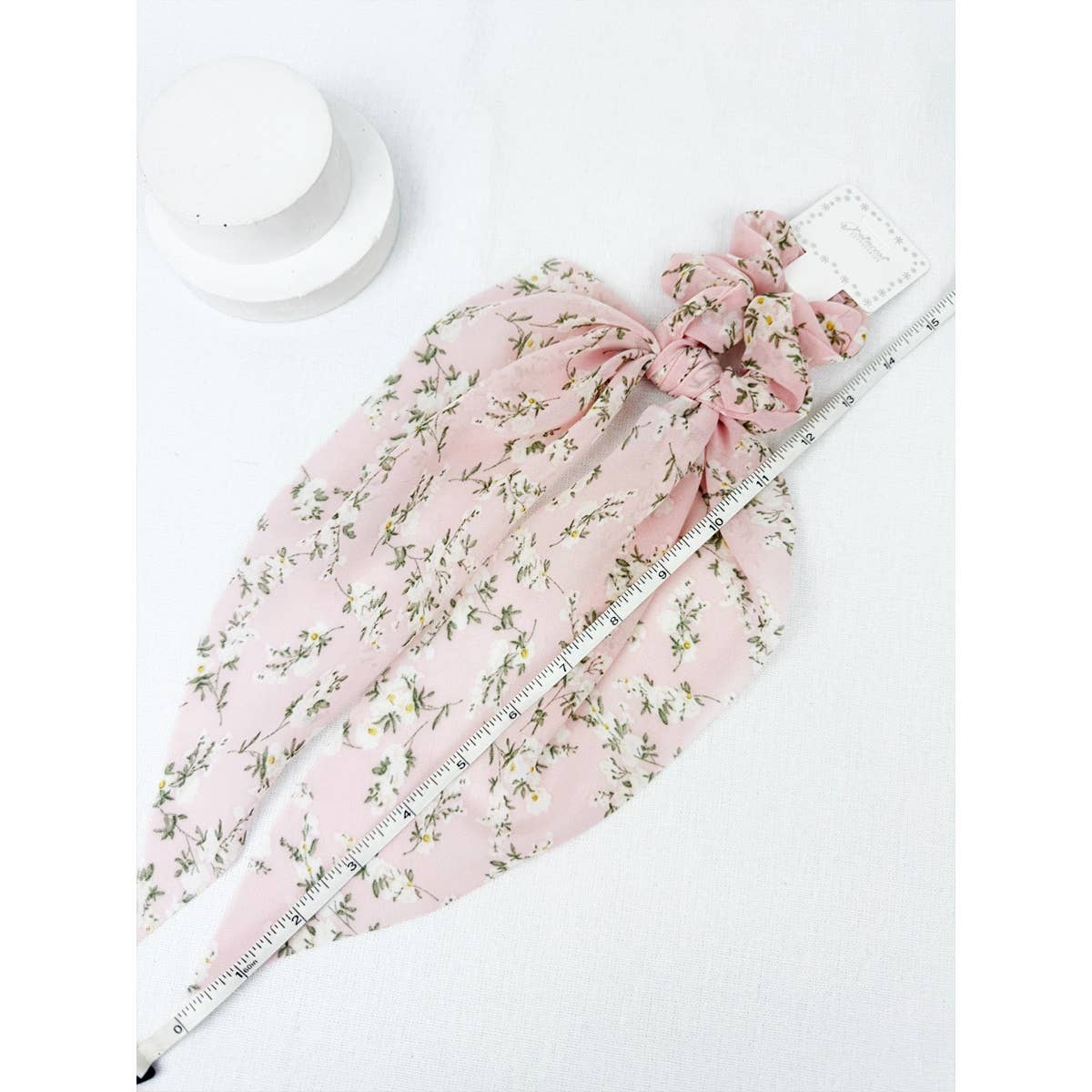 Soft Tone Floral Long Tail Hair Scrunchie