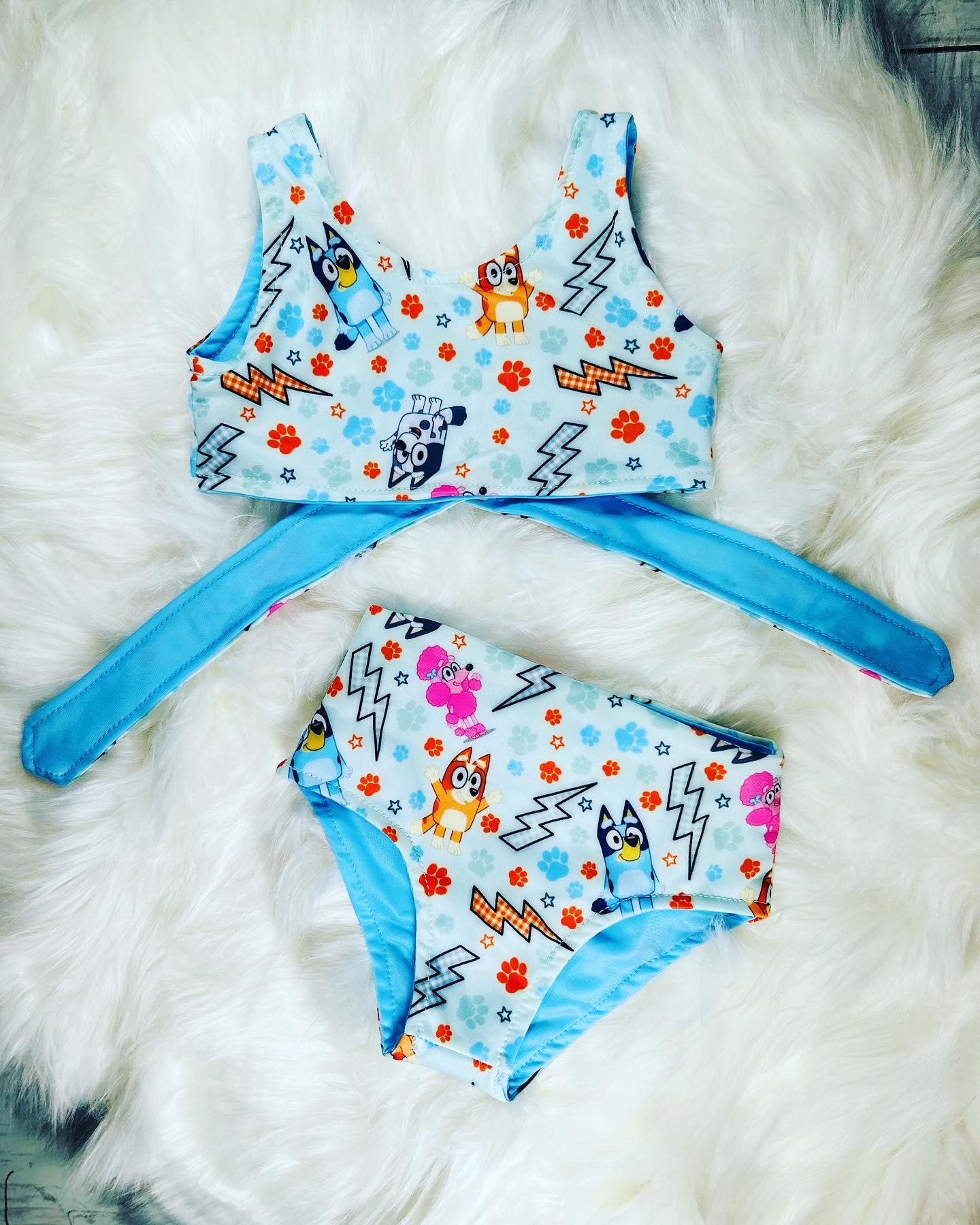 Reversible Bluey 2 Piece Swimsuit Set