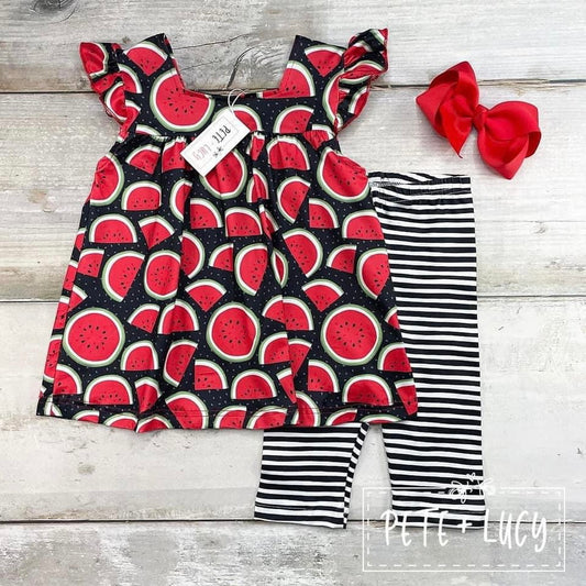 Wacky Watermelon Capri Outfit Set