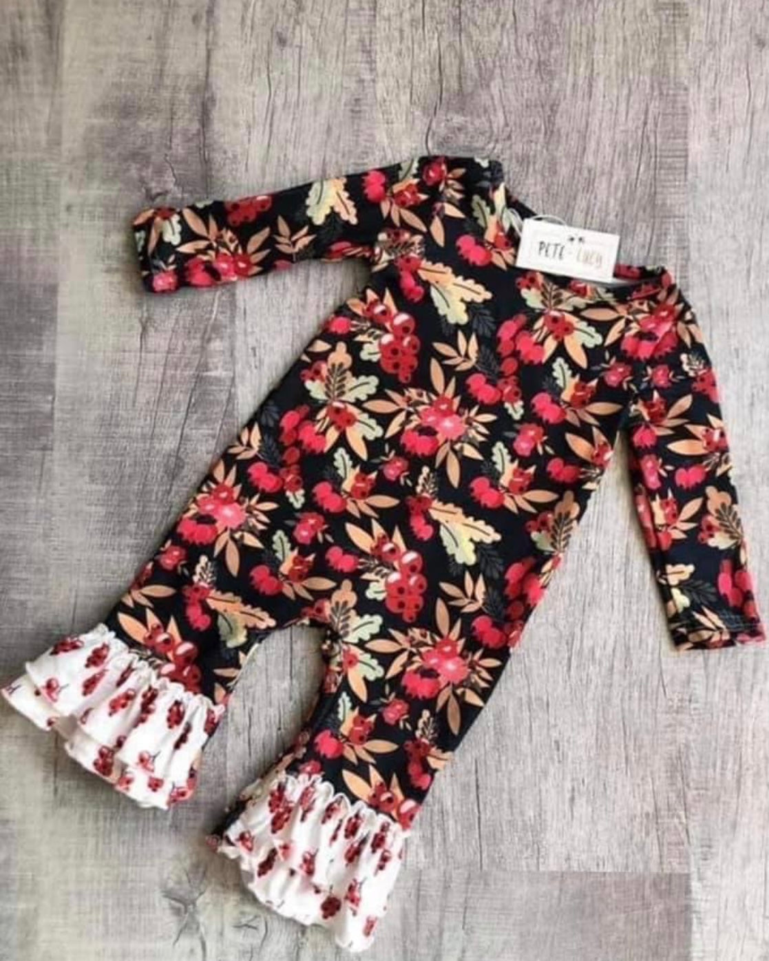 Fall Berries Pant Romper