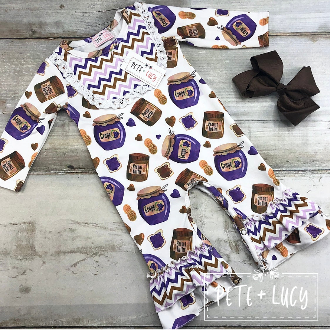 Peanut butter & Jelly Romper