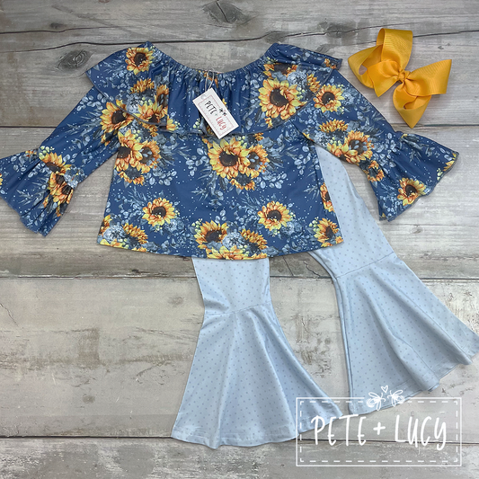 Sunflower Sweetness Bell Bottoms Outfit Set